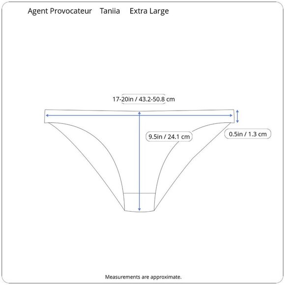 L'Agent by Agent Provocateur Taniia Black Bikini Bottoms Gold Side Accent XL - Picture 14 of 15